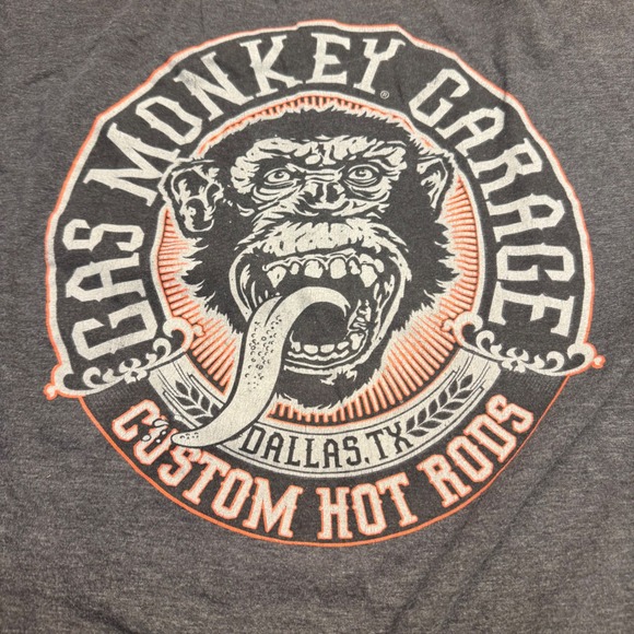 Gas Monkey Garage Custom Hot Rods T Shirt Men's 4XLT Gray Short Sleeve Tee - Picture 2 of 4
